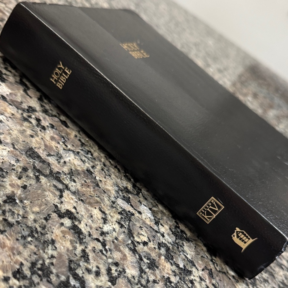Leather Black Holy Bible EUC